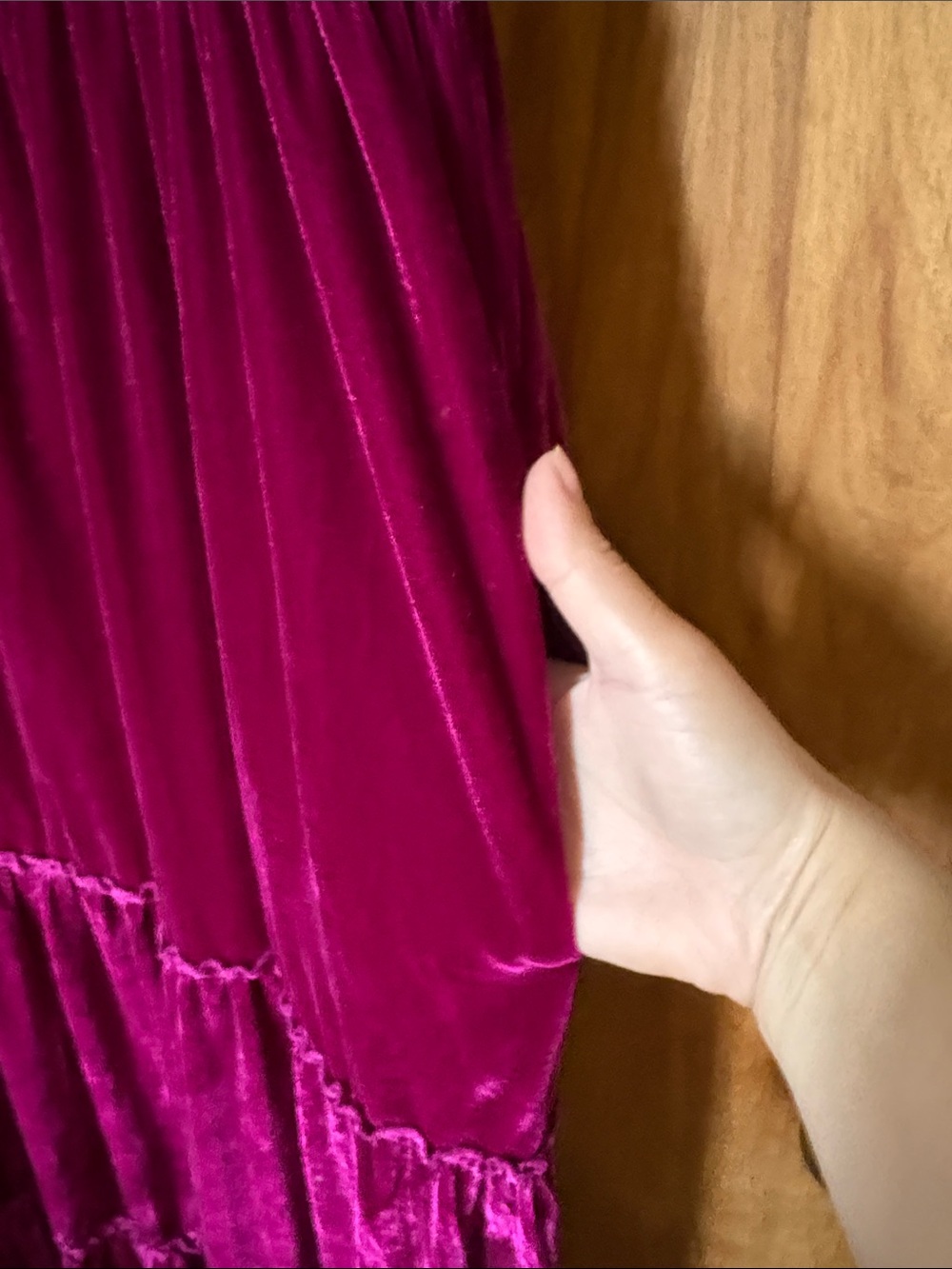 Natural Life Purple Velvet Tiered Maxi Dress - Picture 4 of 5